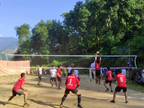 सरोकार समाजद्वारा आयोजित  आजको खेलमा गोठपानी सहकारी र साविकको वडा नं ५ विजय
