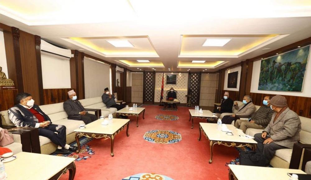 पञ्च दलीय समितिको बैठक बालुवाटारमा बस्दै