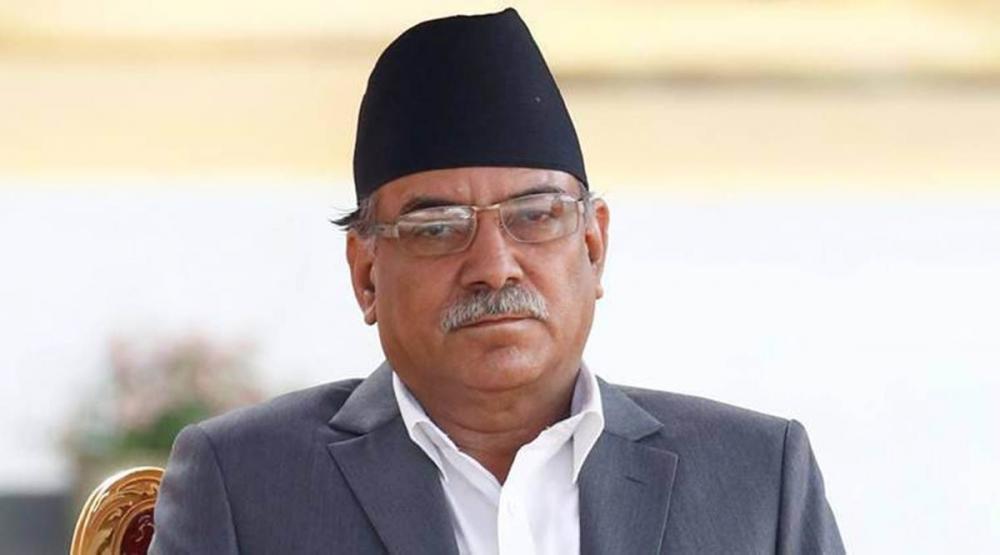 एमसिसी पारित भएपछि पत्रकार सम्मेलन गर्दै प्रचण्ड 