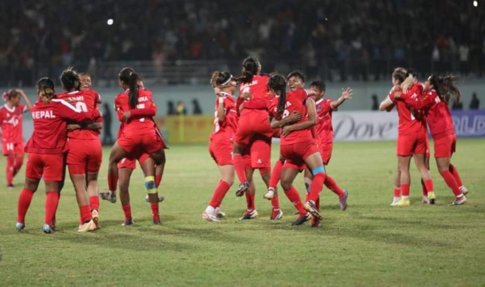 साफ महिला  च्याम्पियनसिपमा भारतलाई ४-२ ले हराउदै नेपाल फाईनलमा प्रवेश ।