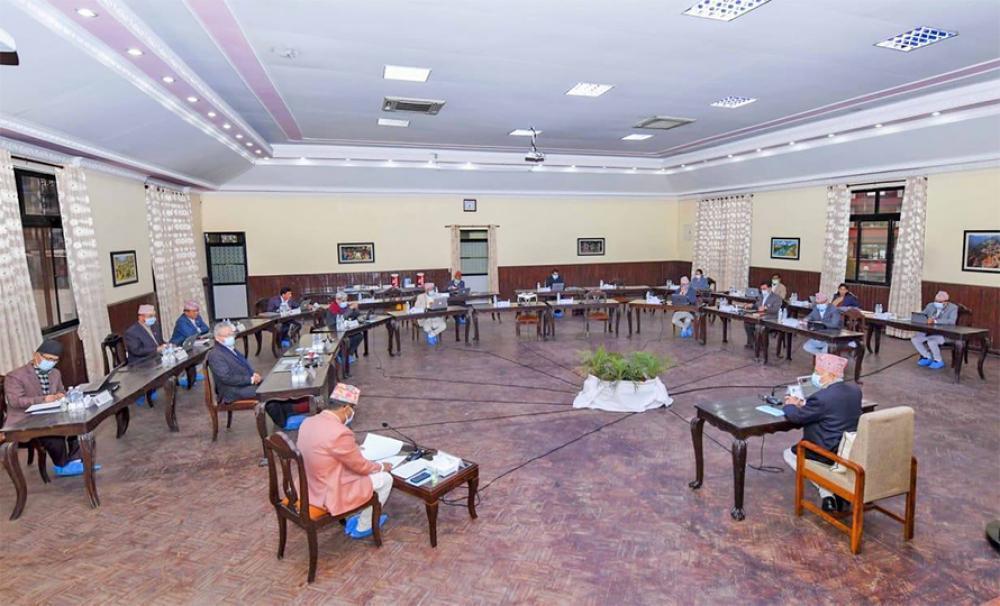 साँझ मन्त्रिपरिषद बैठक बस्दै