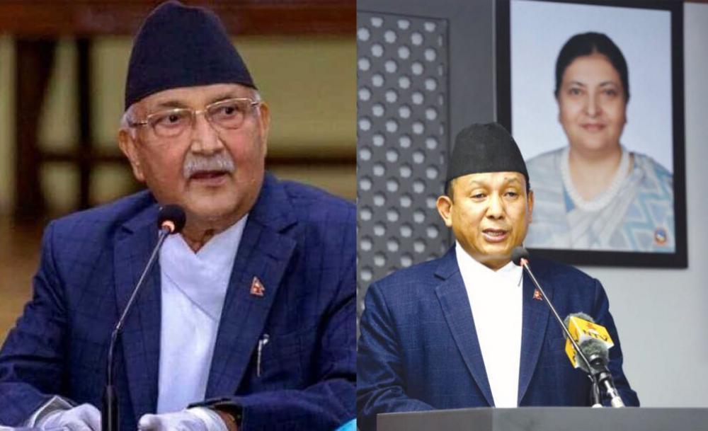 मन्त्री गुरुङले दिए प्रधानमन्त्री ओलीलाई बधाई 