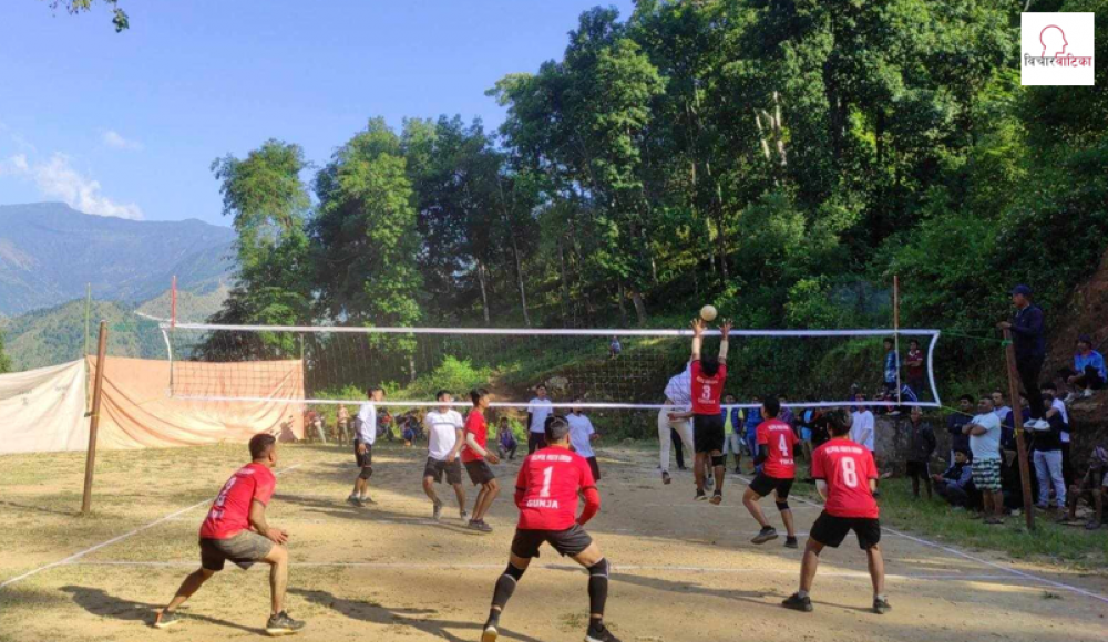 सरोकार समाजद्वारा आयोजित  आजको खेलमा गोठपानी सहकारी र साविकको वडा नं ५ विजय