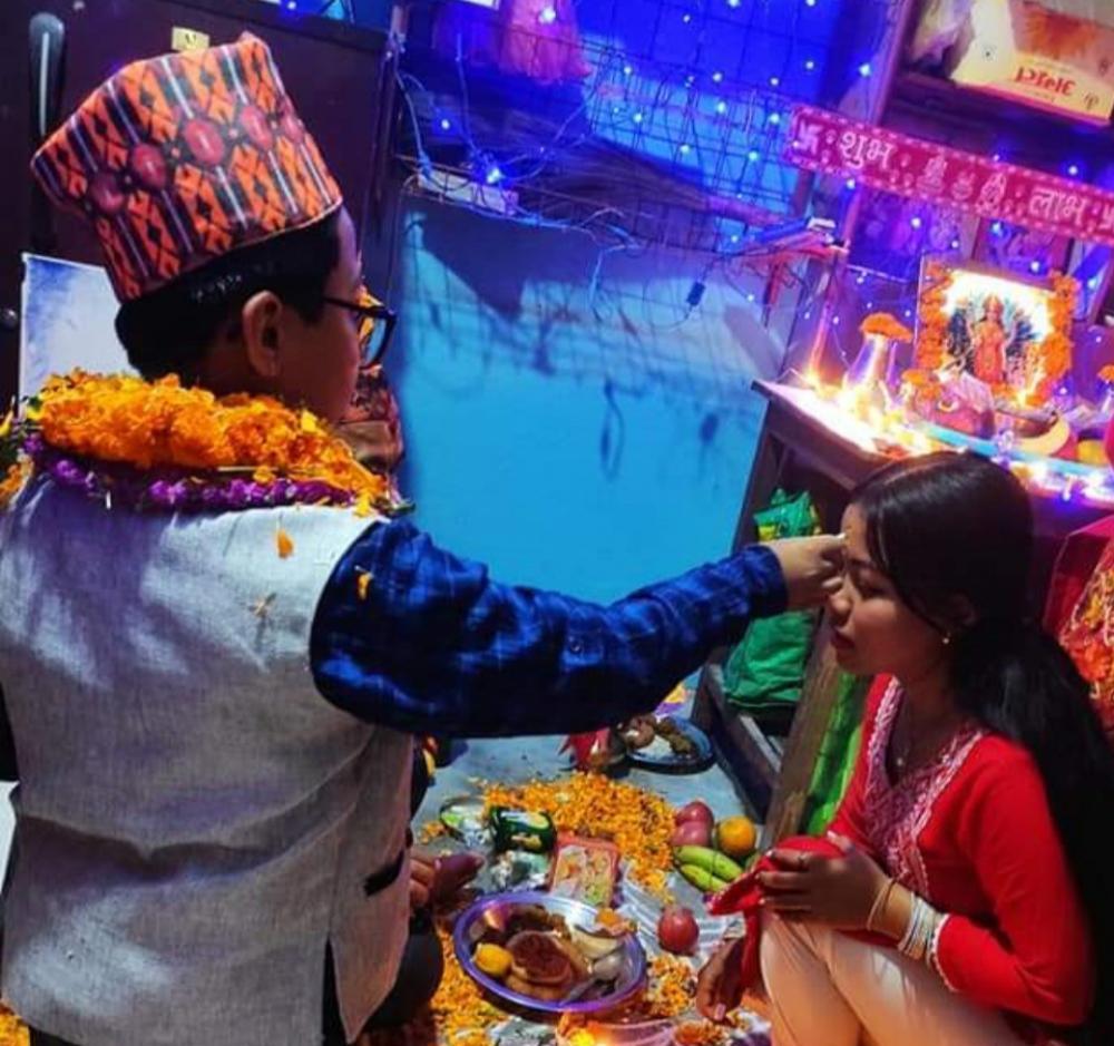 यमपञ्चककाे अन्तिम दिन आज भाईटिका मनाईदै ।